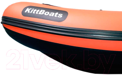 Надувная лодка Kitt Boats 370 НДНД (черный/оранжевый)