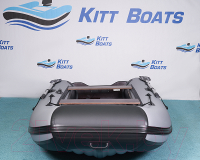 Надувная лодка Kitt Boats 390 НДНД (черный/серый)