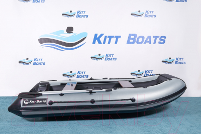 Надувная лодка Kitt Boats 390 НДНД (черный/серый)