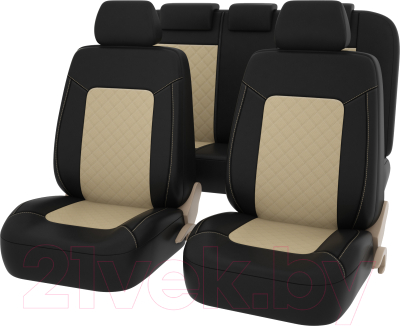 Комплект чехлов для сидений PSV Elegant Next 129199 (черный/бежевый)