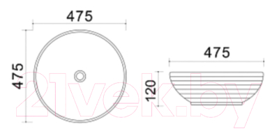 Умывальник Azario XML4004-1-B20