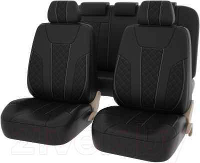 Комплект чехлов для сидений PSV Lotos Next / 135354 (черный)
