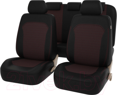 Комплект чехлов для сидений PSV Talisman Next L / 126224 (черный/красный)