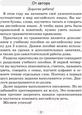 Рабочая тетрадь Аверсэв Английский язык. 3 класс. Практикум по грамматике (Севрюкова Т.Ю.)