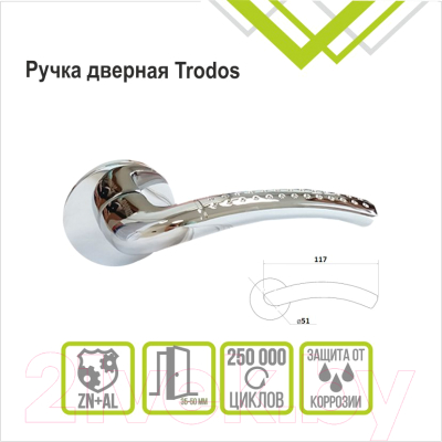 Ручка дверная Trodos 106 (хром)