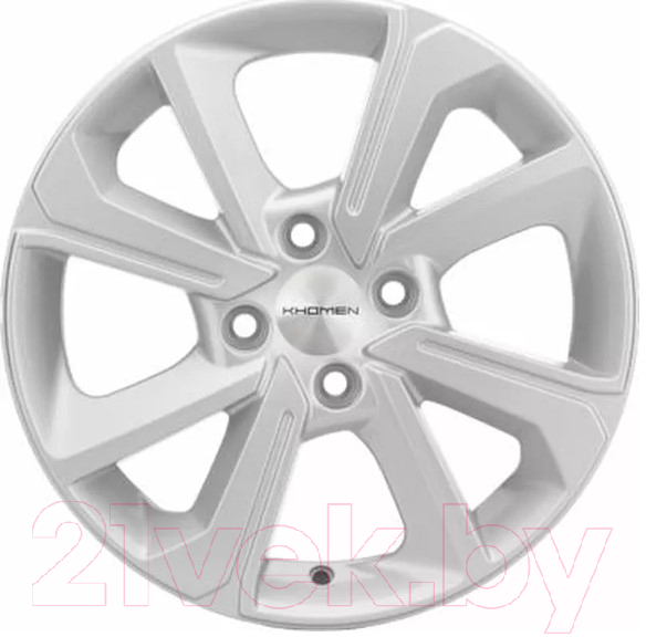 Литой диск Khomen KHW1501 Rio 15x6" 4x100мм DIA 54.1мм ET 48мм F Silver