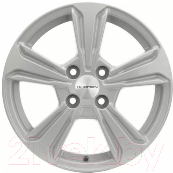 Литой диск Khomen KHW1502 Solaris 15x6" 4x100мм DIA 54.1мм ET 48мм F Silver