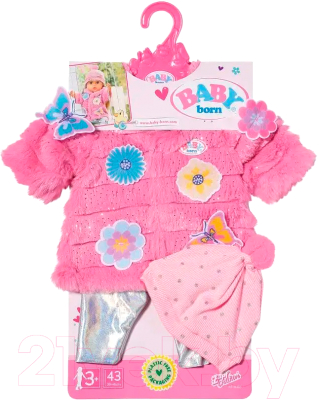 Набор аксессуаров для куклы Baby Born Набор одежды с шубой / 41285