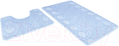 Набор ковриков для ванной и туалета Shahintex Актив Icarpet 50x80/50x40 (голубой 02)