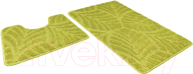 Набор ковриков для ванной и туалета Shahintex Актив Icarpet 50x80/50x40 (салатный 01)