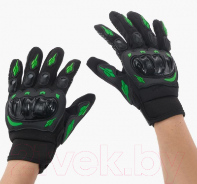 Мотоперчатки Sima-Land 5265036 (р.M, черный/зеленый)