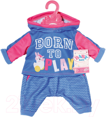 Аксессуар для куклы Baby Born Спортивный костюм / 41287 (голубой)