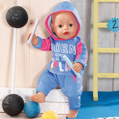 Аксессуар для куклы Baby Born Спортивный костюм / 41287 (голубой)
