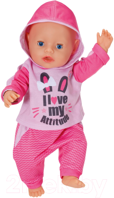 Набор аксессуаров для куклы Baby Born Спортивный костюм / 41577 (розовый)