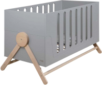 Детская кровать-трансформер Micuna Swing Big Relax 140x70 (grey/water wood) - 