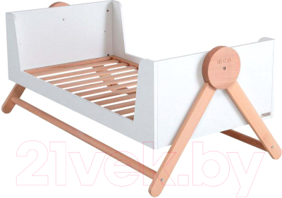 Детская кровать-трансформер Micuna Swing Big Relax 140x70 (white/waterwood)