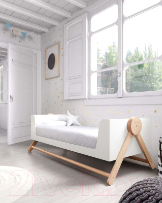 Детская кровать-трансформер Micuna Swing Big Relax 140x70 (white/waterwood)