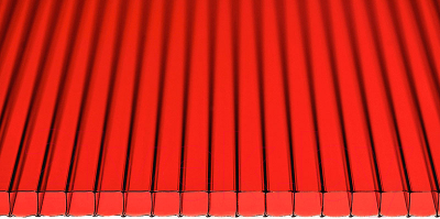 Сотовый поликарбонат Ultramarin 6000x2100x4мм (красный)