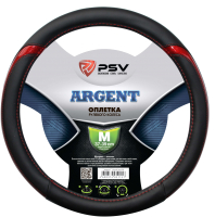 Оплетка на руль PSV Argent M / 130495 (черный/красный) - 
