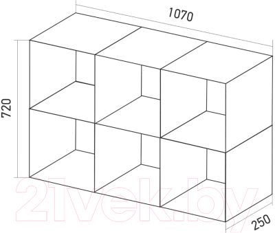 Стеллаж Mixline 551678 (табачный дуб)