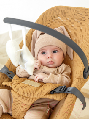Детский шезлонг Amarobaby Baby relax / AB22-25BR/03 (бежевый)