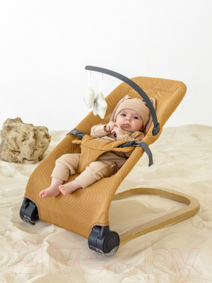 Детский шезлонг Amarobaby Baby relax / AB22-25BR/03 (бежевый)