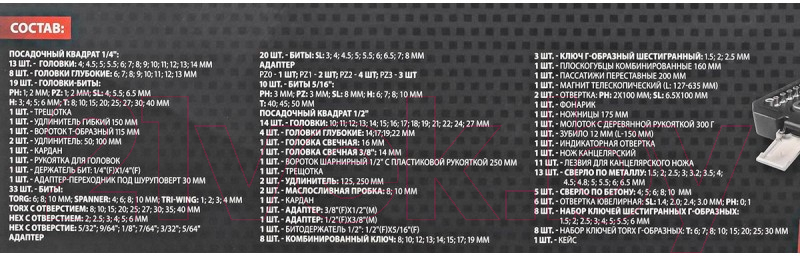 Универсальный набор инструментов ForceKraft FK-38841DS