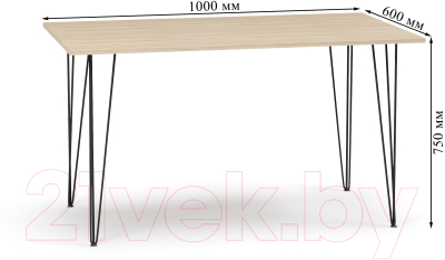 Обеденный стол Soma Kari 100x60 (дуб сонома/черный)