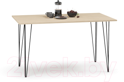Обеденный стол Soma Kari 120x70 (дуб сонома/черный)