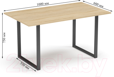 Обеденный стол Soma Tako 100x60 (дуб сонома/черный)
