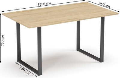 Обеденный стол Soma Tako 120x70 (дуб сонома/черный)