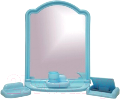 Комплект мебели для ванной Европласт Алиса / 524299 (голубой)
