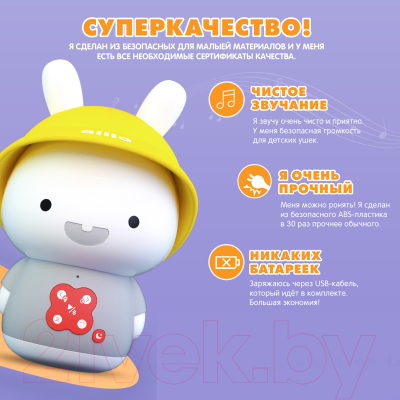 Интерактивная игрушка Alilo Зайка-Кроха G9 / 60067 (серый)