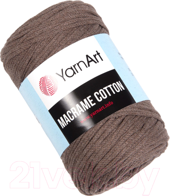 Пряжа для вязания Yarnart Macrame Cotton 20% полиэстер, 80% хлопок 225м / 9464990 (791 какао)
