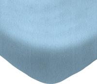 Простыня Luxsonia Махра на резинке 160x200 / Мр0020-8 (голубой) - 