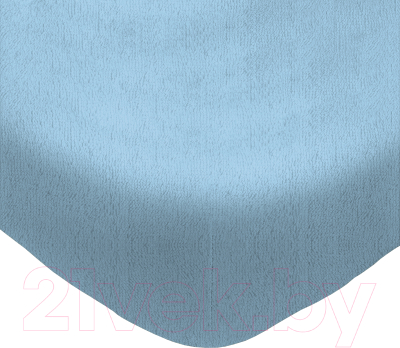 Простыня Luxsonia Махра на резинке 160x200 / Мр0020-8 (голубой)