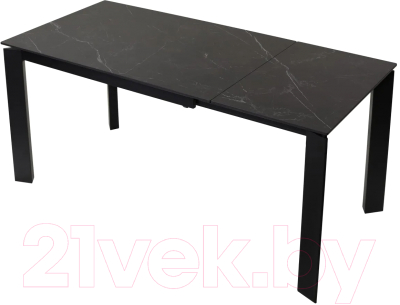 Обеденный стол M-City Corner 120 Matt / 614M03982 (Black Marble Solid Ceramic/Black)