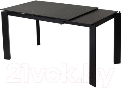 Обеденный стол M-City Corner 120 Matt / 614M03982 (Black Marble Solid Ceramic/Black)