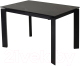 Обеденный стол M-City Corner 120 Matt / 614M03982 (Black Marble Solid Ceramic/Black) - 
