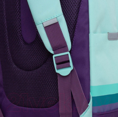 Школьный рюкзак Grizzly RD-345-1 (мятный/фиолетовый)