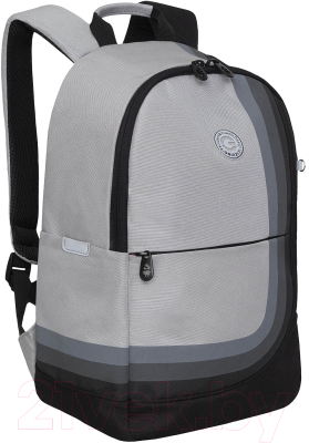Школьный рюкзак Grizzly RD-345-1 (серый/черный)