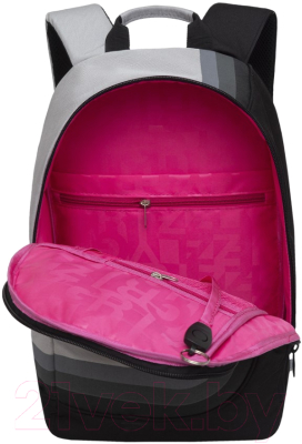 Школьный рюкзак Grizzly RD-345-1 (серый/черный)