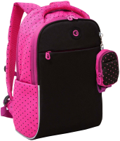 Школьный рюкзак Grizzly RG-367-2 (черный/розовый) - 