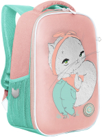 Школьный рюкзак Grizzly RAw-396-4 (розовый/мятный) - 