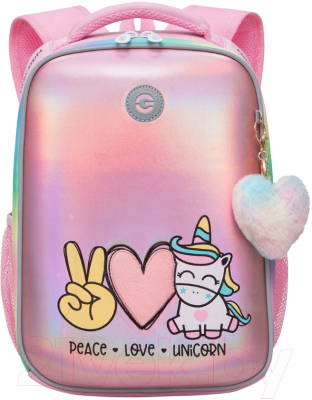 Школьный рюкзак Grizzly RAw-396-6 (розовый)