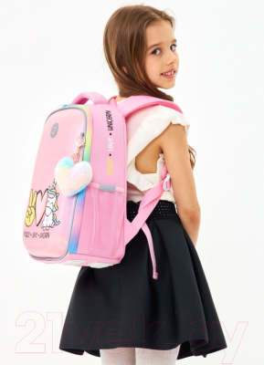 Школьный рюкзак Grizzly RAw-396-6 (розовый)