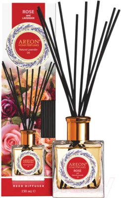 Аромадиффузор Areon Home Perfume Sticks Nature Oil Rose & Lavender Oil / LHP03 (150мл)