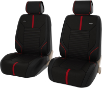 Комплект чехлов для сидений PSV Cross 2D / 131865 (черный/красный) - 