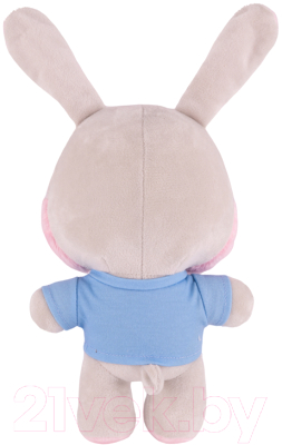 Мягкая игрушка Maxitoys Зайка с розовыми щечками в футболке / MT-MRT-MG01202303-25