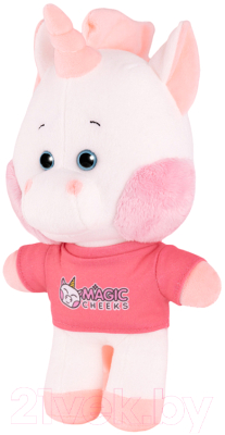 Мягкая игрушка Maxitoys Единорожка с розовыми щечками в футболке / MT-MRT-MG01202305-25